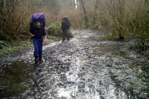 Mud - up to your ankles if you were lucky.