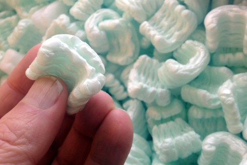 Styrofoam packing pellets